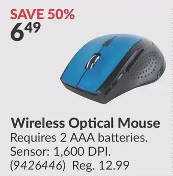 Princess Auto Wireless Optical Mouse offer