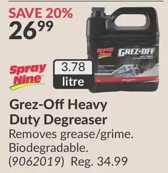 Princess Auto Grez-Off Heavy Duty Degreaser offer