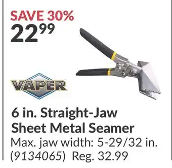 Princess Auto 6 in. Straight-Jaw Sheet Metal Seamer offer