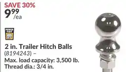 Princess Auto 2 in. Trailer Hitch Balls offer