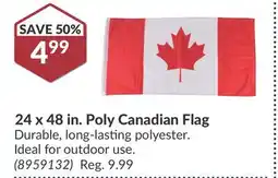 Princess Auto 24 x 48 in. Poly Canadian Flag offer