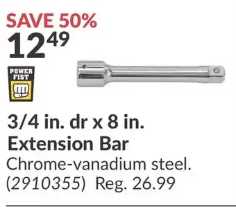 Princess Auto 3 4 in. dr x 8 in. Extension Bar offer