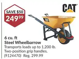 Princess Auto 6 cu. Steel Wheelbarrow offer