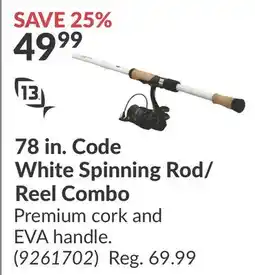 Princess Auto 78 in. Code White Spinning Rod/Reel Combo offer