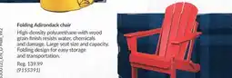 Princess Auto Adirondack chair offer