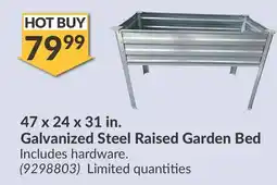 Princess Auto 47 x 24 x 31 in. Galvanized Steel Raised Garden Bed offer
