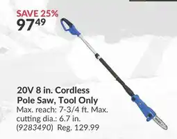 Princess Auto 20V 8 in. Cordless Pole Saw, Tool Only offer