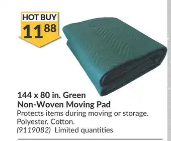 Princess Auto 144 x 80 in. Green Non-Woven Moving Pad offer