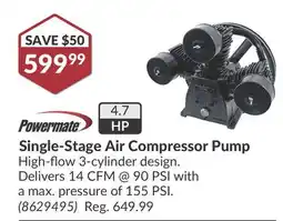 Princess Auto Single-Stage Air Compressor Pump offer