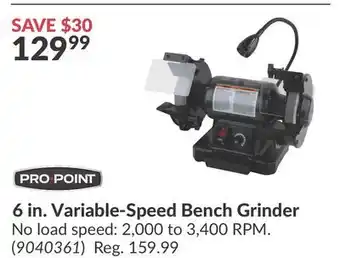 Princess Auto 6 in. Variable-Speed Bench Grinder offer