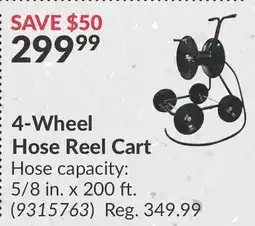 Princess Auto 4-Wheel Hose Reel offer