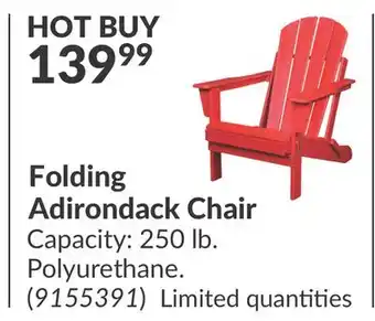 Princess Auto Folding Adirondack Chair offer