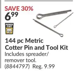 Princess Auto 144 pc Metric Cotter Pin and Tool Kit offer