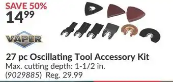 Princess Auto 27 pc Oscillating Tool Accessory Kit offer