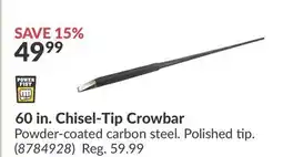 Princess Auto 60 in. Chisel-Tip Crowbar offer