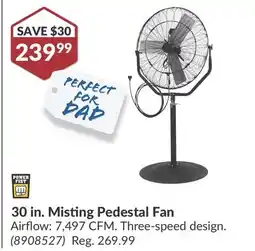 Princess Auto 30 in. Misting Pedestal Fan offer