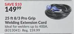 Princess Auto 25 ft 8/3 Pro Grip Welding Extension Cord offer