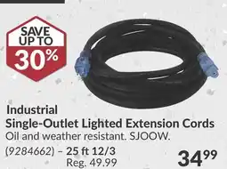 Princess Auto Industrial Single-Outlet Lighted Extension Cords offer