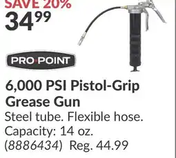 Princess Auto 6, 000 PSI Pistol-Grip Grease Gun offer