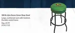 Princess Auto 300 lb John Deere Green Shop Stool offer