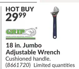 Princess Auto 18 in. Jumbo Adjustable Wrench offer