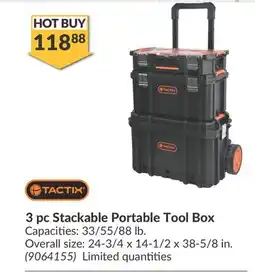 Princess Auto 3 pc Stackable Portable Tool Box offer