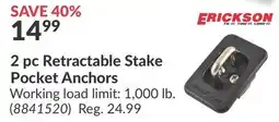 Princess Auto 2 pc Retractable Stake Pocket Anchors offer