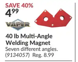 Princess Auto 40 lb Multi-Angle Welding Magnet offer