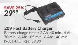 Princess Auto 20V Fast Battery Charger offer