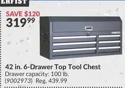 Princess Auto 42 in. 6-Drawer Top Tool Chest offer