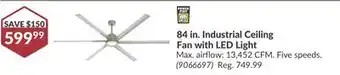 Princess Auto Industrial Ceiling Fan with LED Light offer