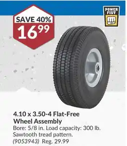 Princess Auto 4.10 x 3.50-4 Flat-Free Wheel offer