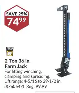 Princess Auto 2 Ton 36 in. Farm Jack offer