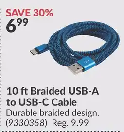 Princess Auto 10 ft Braided USB-A to USB-C Cable offer