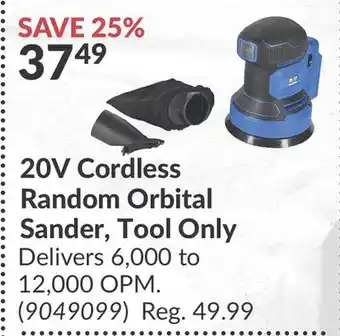 Princess Auto 20V Cordless Random Orbital Sander, Tool Only offer