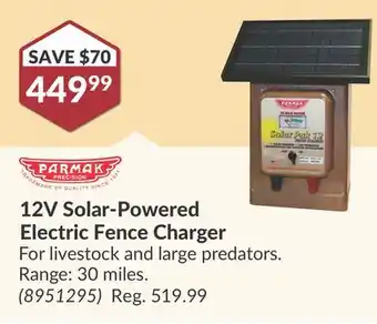 Princess Auto 12V Solar-Powered Electric Fence Charger offer