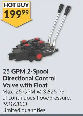 Princess Auto 25 GPM 2-Spool Directional Control Valve offer