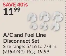 Princess Auto A/C and Fuel Line Disconnect Set offer