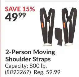 Princess Auto 2-Person Moving Shoulder Straps offer