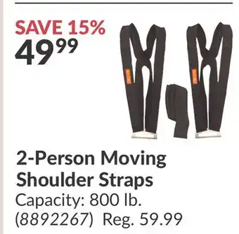 Princess Auto 2-Person Moving Shoulder Straps offer