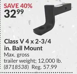 Princess Auto Class V 4 x 2-3/4 in. Ball Mount offer