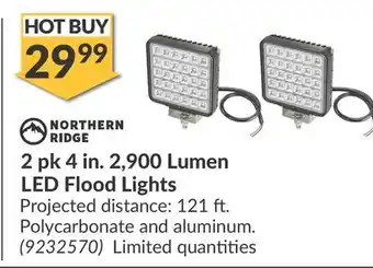 Princess Auto 2 pk 4 in. 2, 900 Lumen LED Flood Lights offer