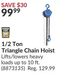 Princess Auto 1/2 Ton Triangle Chain Hoist offer