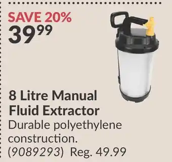 Princess Auto 8 Litre Manual Fluid Extractor offer