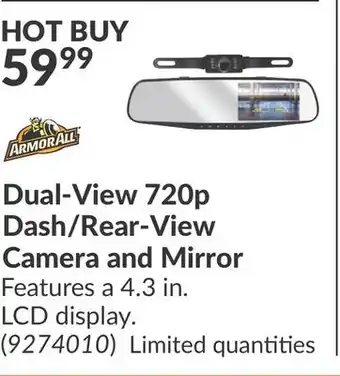 Princess Auto Dual-View 720p Dash/Rear-View Camera and Mirror offer
