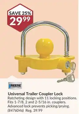 Princess Auto Universal Trailer Coupler Lock offer