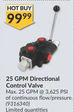 Princess Auto 25 GPM Directional Control Valve offer