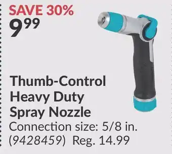 Princess Auto Thumb-Control Heavy Duty Spray Nozzle offer