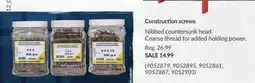 Princess Auto Construction screws offer