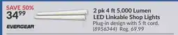 Princess Auto 2 pk 4 ft5, 000 Lumen LED Linkable Shop Lights offer